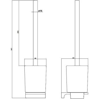 Ершик для унитаза Rav Slezak Nil NLA0500 Хром